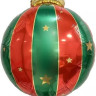 Шар (28''/71 см) Фигура, Новогодний шар, Красный/Зеленый, 1 шт.