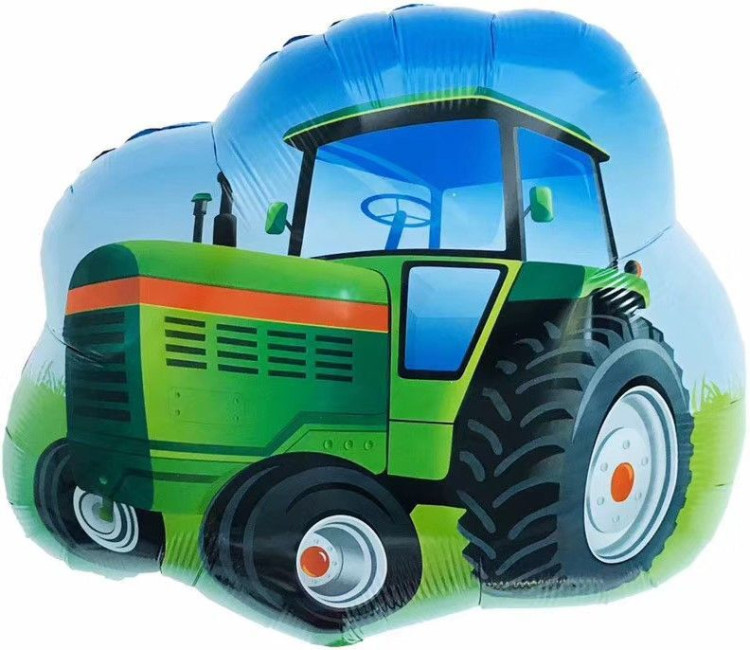 Шар (26''/66 см) Фигура, Трактор, Зеленый, 1 шт.