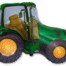 Шар (37''/94 см) Фигура, Трактор, Зеленый, 1 шт.