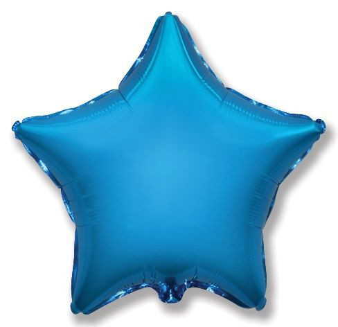 И 32 Звезда Синий / Star Blue / 1 шт /, Фольгированный шар