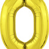 Аг 40 Цифра "0" Золото Slim в упаковке / 1 шт /, Фольгированный шар (РОССИЯ)