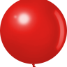 Шар (36''/91 см) Красный, пастель, 10 шт.