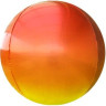 Шар 3D (22''/56 см) Сфера, Красный/Желтый, Градиент, 1 шт.