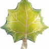 Шар (24''/61 см) Фигура, Кленовый лист, Зеленый, 1 шт.